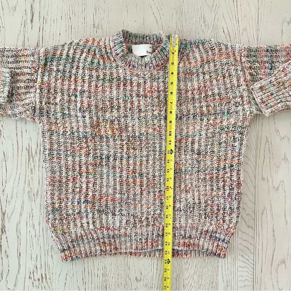 ARITZIA | WILFRED FREE RETROGRADE MULTI COLOR RAINBOW YARN GRANDPA KNIT SWEATER - Picture 6 of 14